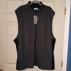 PGA Tour Grey Golf Vest Mens Sz 3X Zip Front Pockets